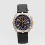 Breitling Chronomat B13350 (2002) - Black dial 40 mm Gold/Steel case (1/8)