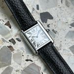 Cartier Tank Solo WSTA0030 (2020) - White dial 24 mm Steel case (2/8)