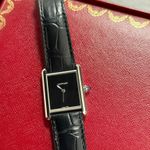 Cartier Tank WSTA0072 (2024) - Black dial 26 mm Steel case (7/8)