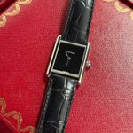 Cartier Tank WSTA0072 (2024) - Black dial 26 mm Steel case (2/8)