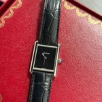 Cartier Tank WSTA0072 (2024) - Black dial 26 mm Steel case (6/8)
