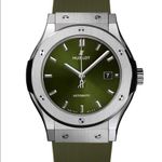 Hublot Classic Fusion 511.NX.8970.RX (2023) - Green dial 45 mm Titanium case (1/1)