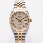 Rolex Datejust 36 16233 (1991) - Champagne dial 36 mm Gold/Steel case (1/8)