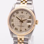 Rolex Datejust 36 16233 (1991) - Champagne dial 36 mm Gold/Steel case (3/8)