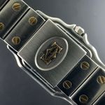Cartier Santos Galbée 187901 (1990) - White dial 29 mm Gold/Steel case (7/8)