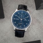 IWC Portuguese Chronograph IW371606 (Onbekend (willekeurig serienummer)) - Blauw wijzerplaat 41mm Staal (1/8)