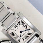 Cartier Tank Française W51011Q3 (2001) - Silver dial 25 mm Steel case (4/8)