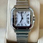 Cartier Santos WSSA0029 (2023) - Zilver wijzerplaat 35mm Staal (2/7)