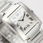 Cartier Tank Française WSTA0074 (2026) - Silver dial 32 mm Steel case (3/8)