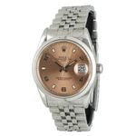 Rolex Oyster Perpetual Date 15200 (1989) - Roze wijzerplaat 34mm Staal (1/14)