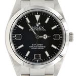 Rolex Explorer 214270 (Onbekend (willekeurig serienummer)) - Zwart wijzerplaat 39mm Staal (1/8)