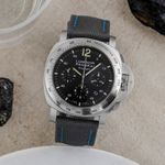 Panerai Luminor Chrono PAM00250 (Unknown (random serial)) - Black dial 44 mm Steel case (1/8)