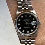 Rolex Datejust 36 16234 (2002) - Black dial 36 mm Steel case (1/8)