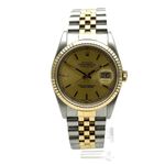 Rolex Datejust 36 16233 (1990) - Champagne dial 36 mm Gold/Steel case (2/8)