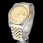 Rolex Datejust 36 16233G (1990) - Champagne dial 36 mm Gold/Steel case (2/8)