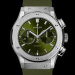 Hublot Classic Fusion Chronograph 521.NX.8970.RX (2024) - Groen wijzerplaat 45mm Titanium (1/1)