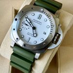 Panerai Luminor Submersible PAM01223 (2021) - Wit wijzerplaat 42mm Staal (3/6)