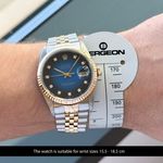 Rolex Datejust 36 16233 (1990) - Blauw wijzerplaat 36mm Goud/Staal (2/8)