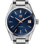 TAG Heuer Carrera Lady WBK1312.BA0652 (2024) - Blauw wijzerplaat 36mm Staal (2/3)