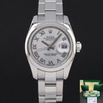 Rolex Lady-Datejust 179160 (2014) - Zilver wijzerplaat 26mm Staal (1/8)