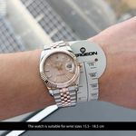 Rolex Datejust 36 116231 (2006) - Pink dial 36 mm Gold/Steel case (2/8)