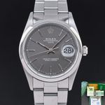 Rolex Oyster Perpetual Date 15200 (2000) - Grijs wijzerplaat 34mm Staal (1/8)