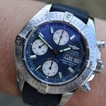 Breitling Superocean Chronograph II A13340 (2007) - Blue dial 42 mm Steel case (2/8)