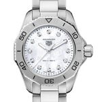 TAG Heuer Aquaracer Lady WBP1416.BA0622 (2023) - Wit wijzerplaat 30mm Staal (2/3)