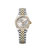 Rolex Lady-Datejust 279383RBR (2024) - Zilver wijzerplaat 28mm Goud/Staal (1/1)