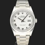 Rolex Datejust 36 126200 (2020) - Wit wijzerplaat 36mm Staal (3/8)