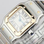 Cartier Santos Galbée 1567 (2018) - White dial 24 mm Gold/Steel case (5/8)