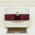 Cartier Tank Unknown (Unknown (random serial)) - Red dial 20 mm Silver case (5/8)