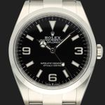 Rolex Explorer 124270 (2021) - Zwart wijzerplaat 36mm Staal (2/8)