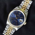 Rolex Datejust 16233 (1989) - Blauw wijzerplaat 36mm Goud/Staal (2/8)