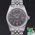 Rolex Datejust 1603 (1974) - Grey dial 36 mm Steel case (1/8)