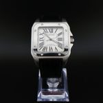 Cartier Santos 100 2656 (Unknown (random serial)) - Silver dial 38 mm Steel case (1/7)