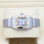 Cartier Santos Galbée 1567 (2022) - Wit wijzerplaat 24mm Goud/Staal (5/8)