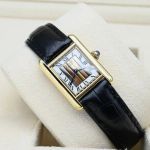 Cartier Tank Vermeil 1613 (Onbekend (willekeurig serienummer)) - Wit wijzerplaat 20mm Zilver (1/8)