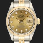 Rolex Lady-Datejust 69173 (1994) - Champagne dial 26 mm Gold/Steel case (3/8)