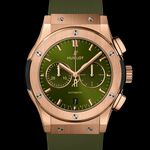 Hublot Classic Fusion Chronograph 541.OX.8980.RX (2022) - Green dial 42 mm Rose Gold case (1/1)