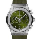 Hublot Classic Fusion Chronograph 541.NX.8970.RX (2022) - Green dial 42 mm Titanium case (2/2)