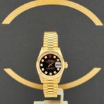 Rolex Lady-Datejust 69178 (1995) - Zwart wijzerplaat 26mm Geelgoud (1/7)