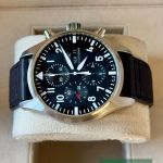 IWC Pilot Chronograph IW377709 (2017) - Zwart wijzerplaat 43mm Staal (5/7)