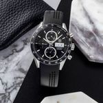 TAG Heuer Carrera Calibre 16 CV201AG (2015) - Black dial 41 mm Steel case (1/8)