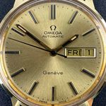 Omega Genève 166.0117 (1972) - Gold dial 35 mm Gold/Steel case (8/8)