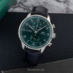 IWC Portuguese Chronograph IW371615 (Unknown (random serial)) - Green dial 41 mm Steel case (3/8)