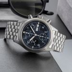 IWC Pilot Chronograph IW370605 (2000) - Zwart wijzerplaat 39mm Staal (2/8)