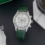 IWC Pilot Spitfire Chronograph IW370628 (2005) - Silver dial 39 mm Steel case (1/8)