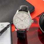 IWC Portuguese Automatic IW500104 (Onbekend (willekeurig serienummer)) - Zilver wijzerplaat 42mm Platina (1/8)