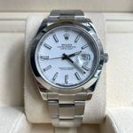 Rolex Datejust 41 126300 (2019) - White dial 48 mm Steel case (1/7)